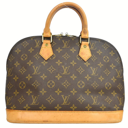 Louis Vuitton Alma Monogram, Brown, Canvas, Handbag
