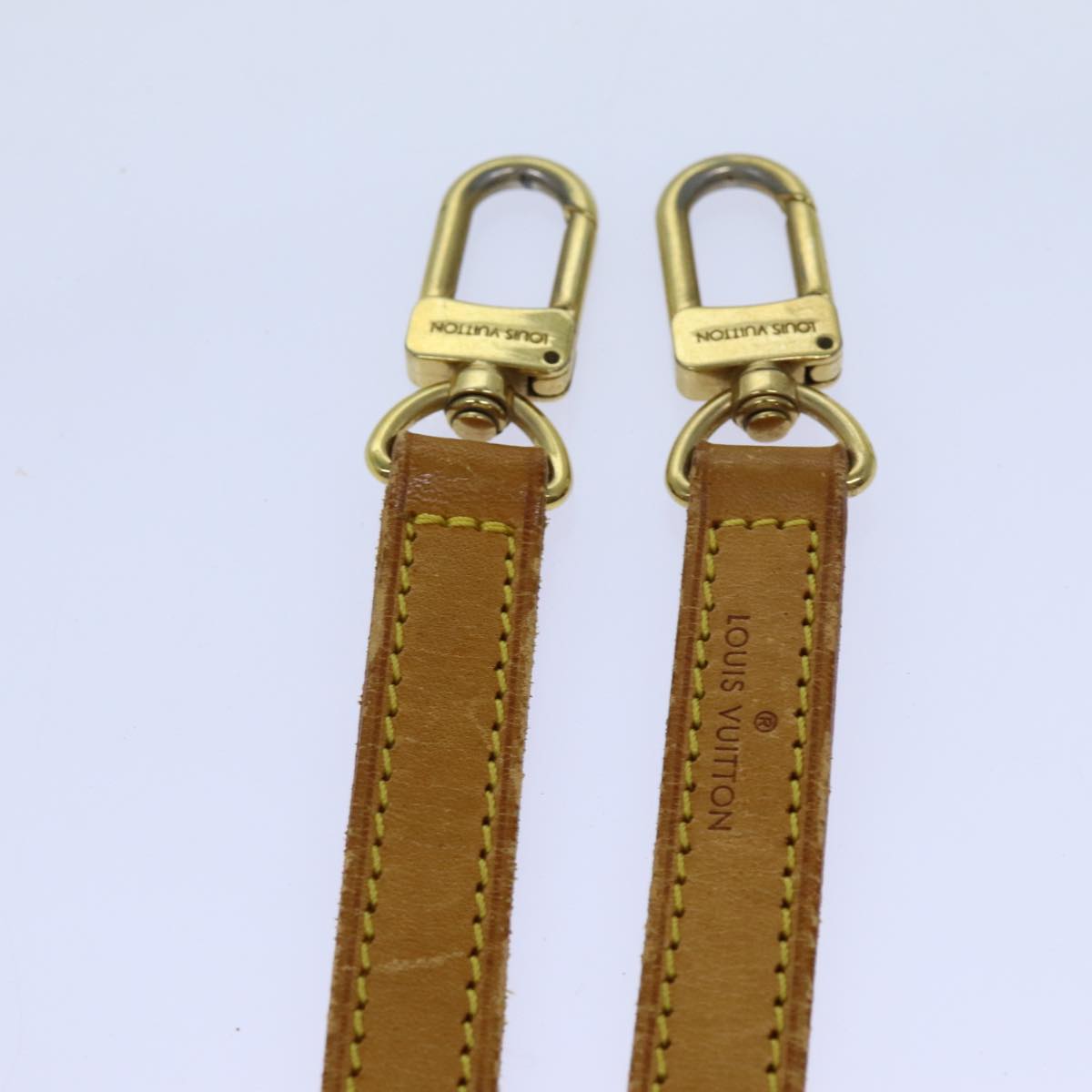 Louis Vuitton Short Strap Vachetta Leather, BEIGE, LEATHER, Straps