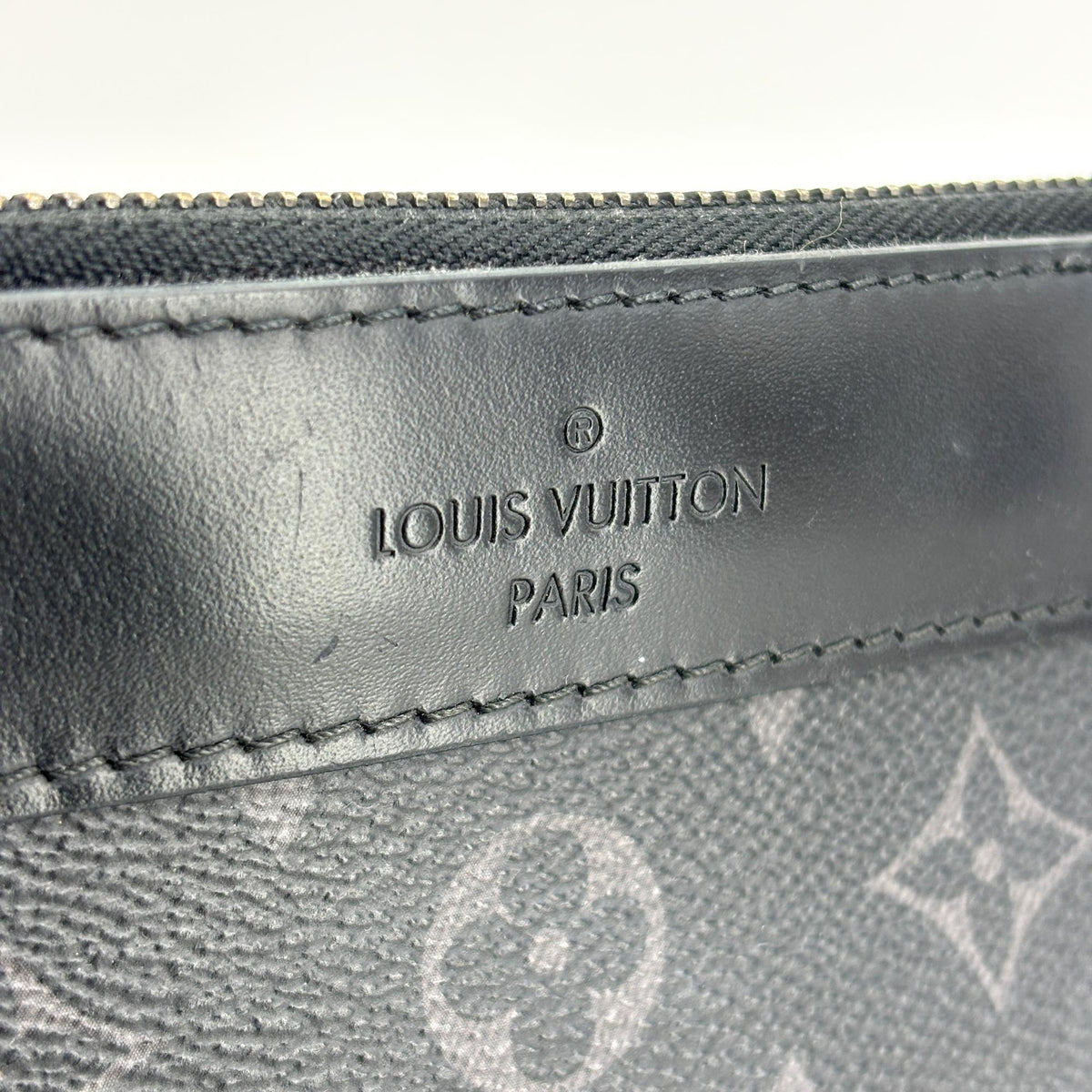 Louis Vuitton Discovery Pochette Monogram Eclipse Canvas, Black, Canvas, Clutch
