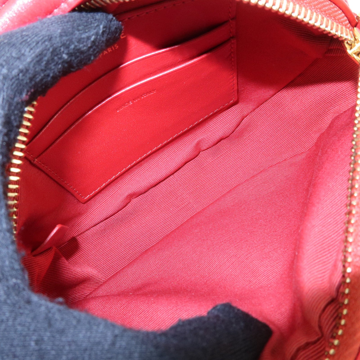 Celine C Charm Camera Quilted Leather, Red, Leather, Handbag