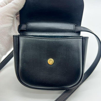 Saint Laurent Kaia Leather, Black, Leather, Shoulder Bag