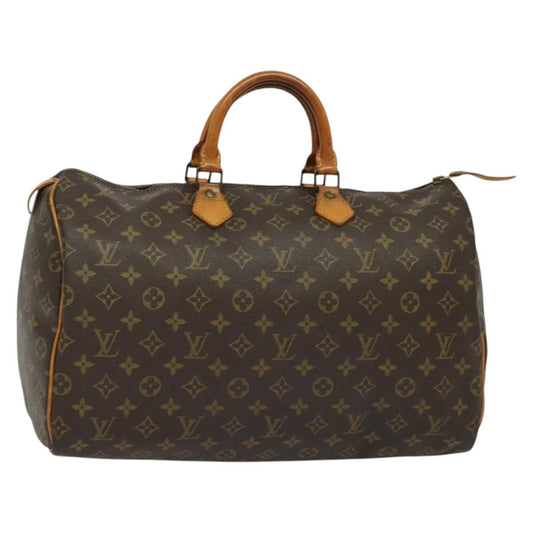 Louis Vuitton Speedy Handbag Monogram Canvas, BROWN, CANVAS, Handbag