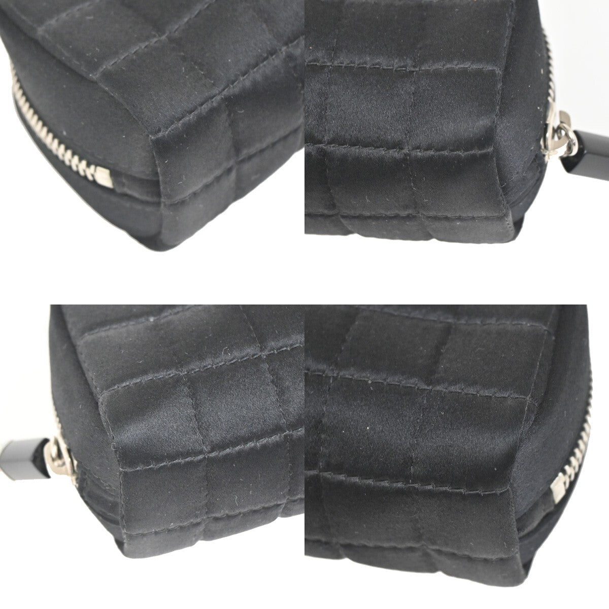 Chanel Chocolate Bar Clutch Nylon, Black, Nylon, Clutch