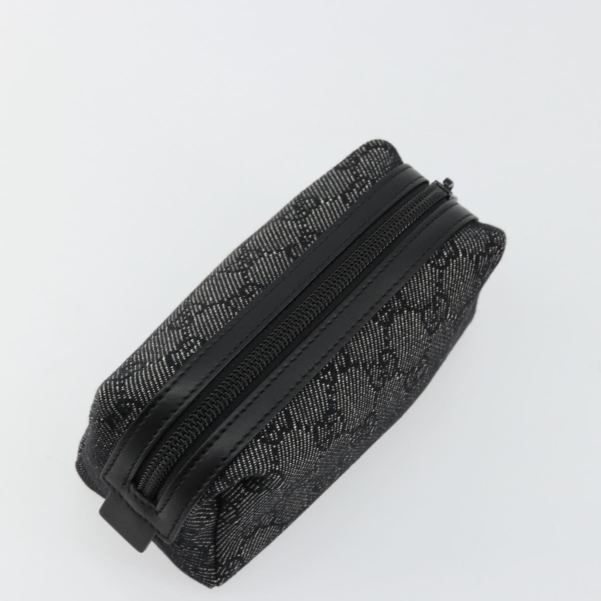 Gucci Zip Pouch GG Coated Canvas, Black, Canvas, Clutch