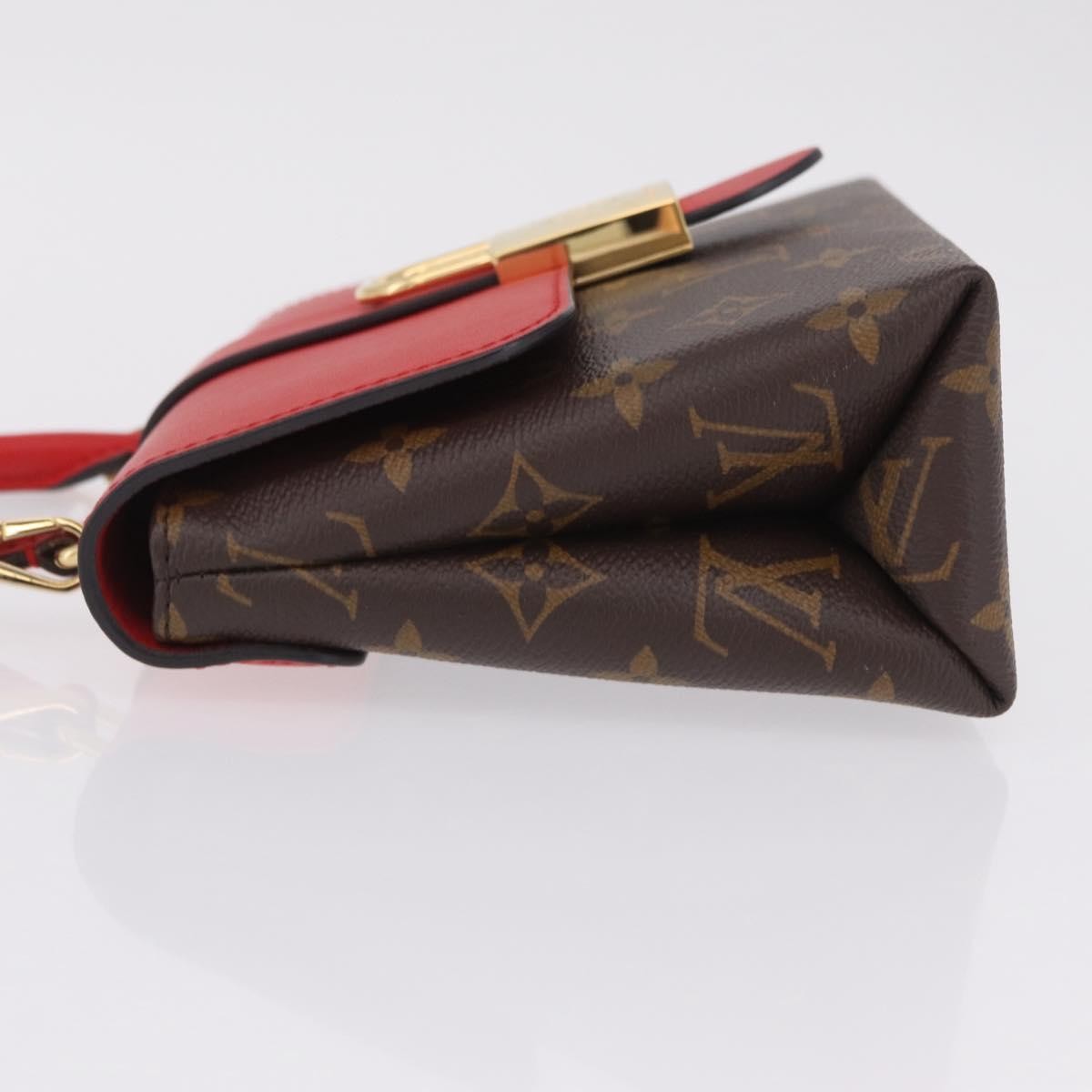 Louis Vuitton Locky Monogram Canvas with Leather, Red, Canvas, Handbag