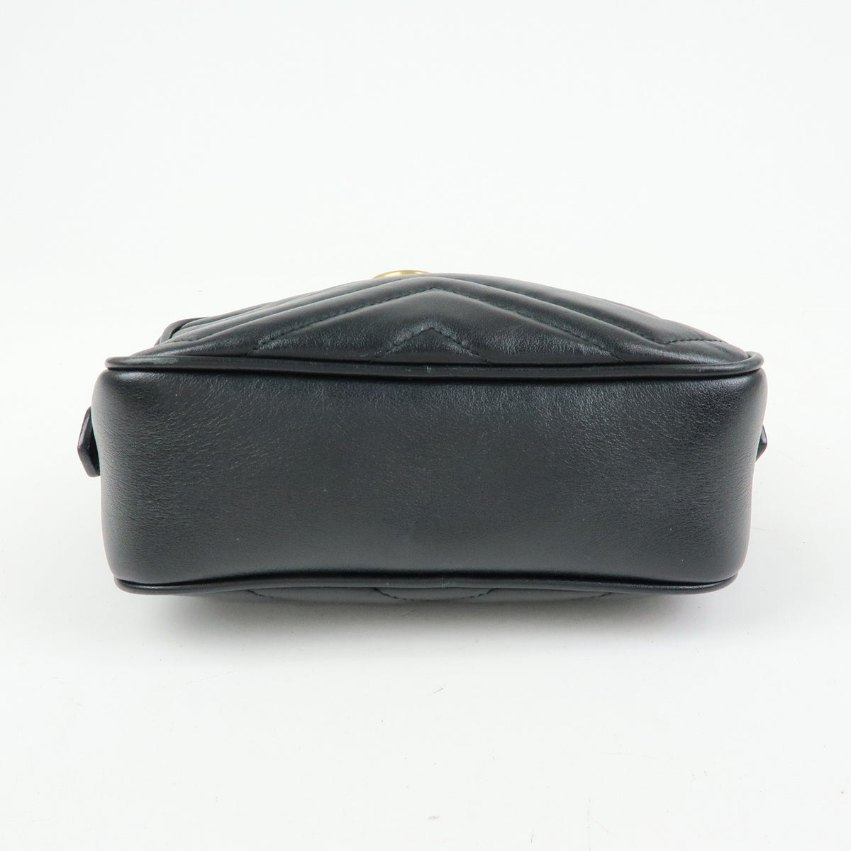 Gucci GG Marmont Matelasse Patent, Black, Leather, Shoulder Bag