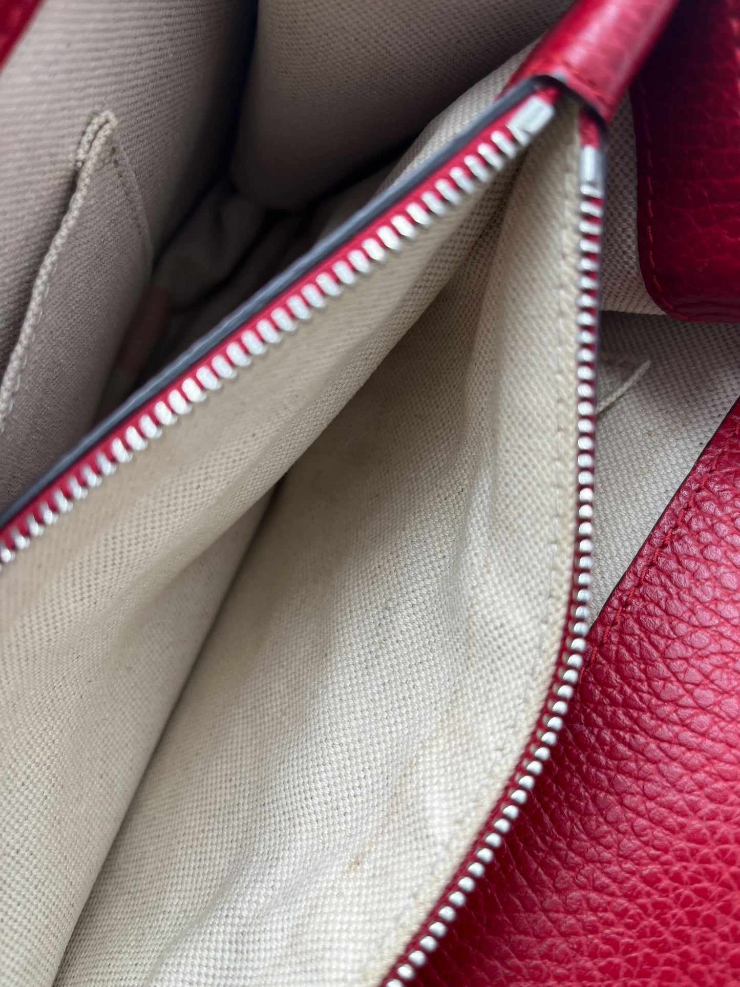 Gucci Dionysus Bamboo Top Handle Bag Leather, RED, LEATHER, Handbag