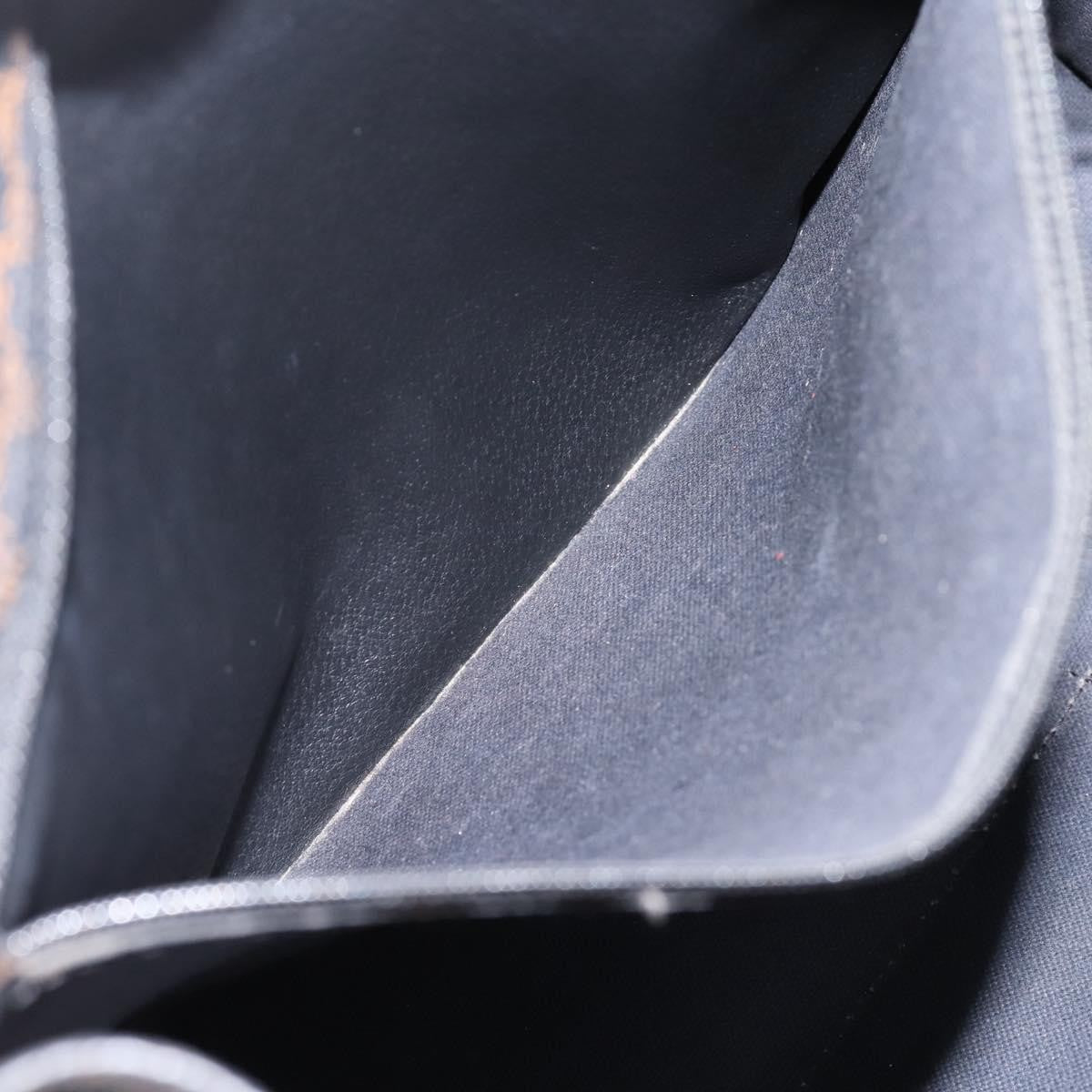 Celine Vintage Macadam Shopper Coated Canvas, Black, PVC, Tote Bag