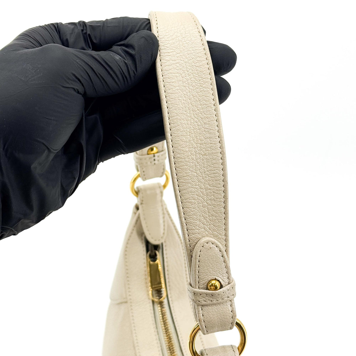 Gucci Aphrodite Leather, Beige, Leather, Shoulder Bag