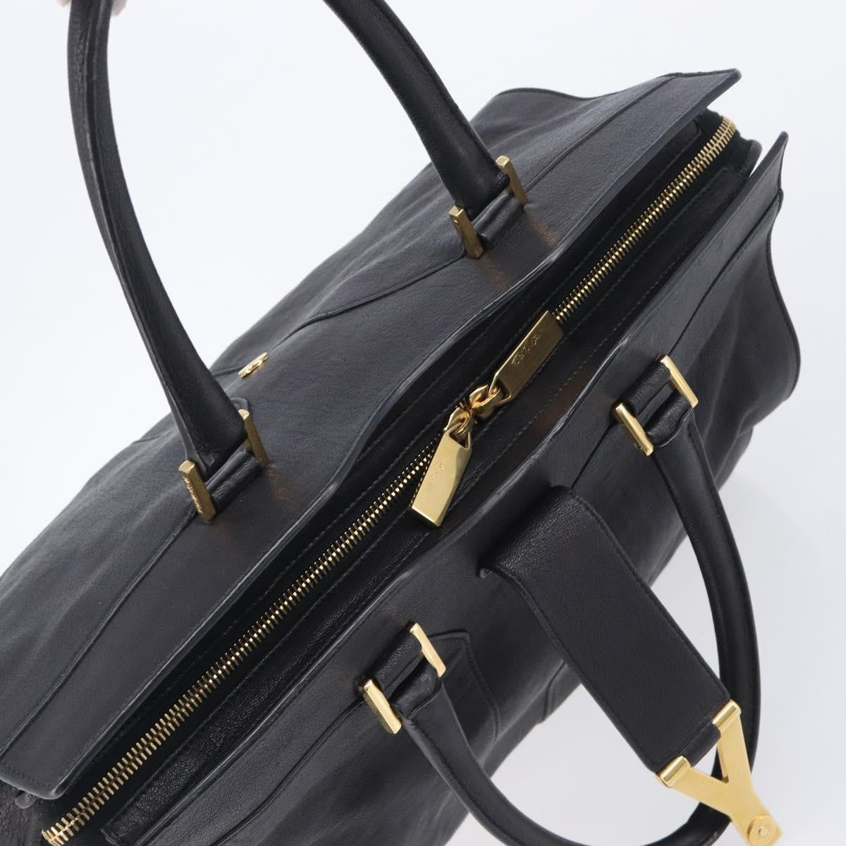 Saint Laurent Classic Y Cabas Leather, Black, Leather, Tote Bag