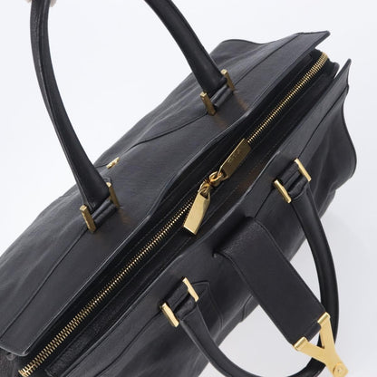 Saint Laurent Classic Y Cabas Leather, Black, Leather, Tote Bag
