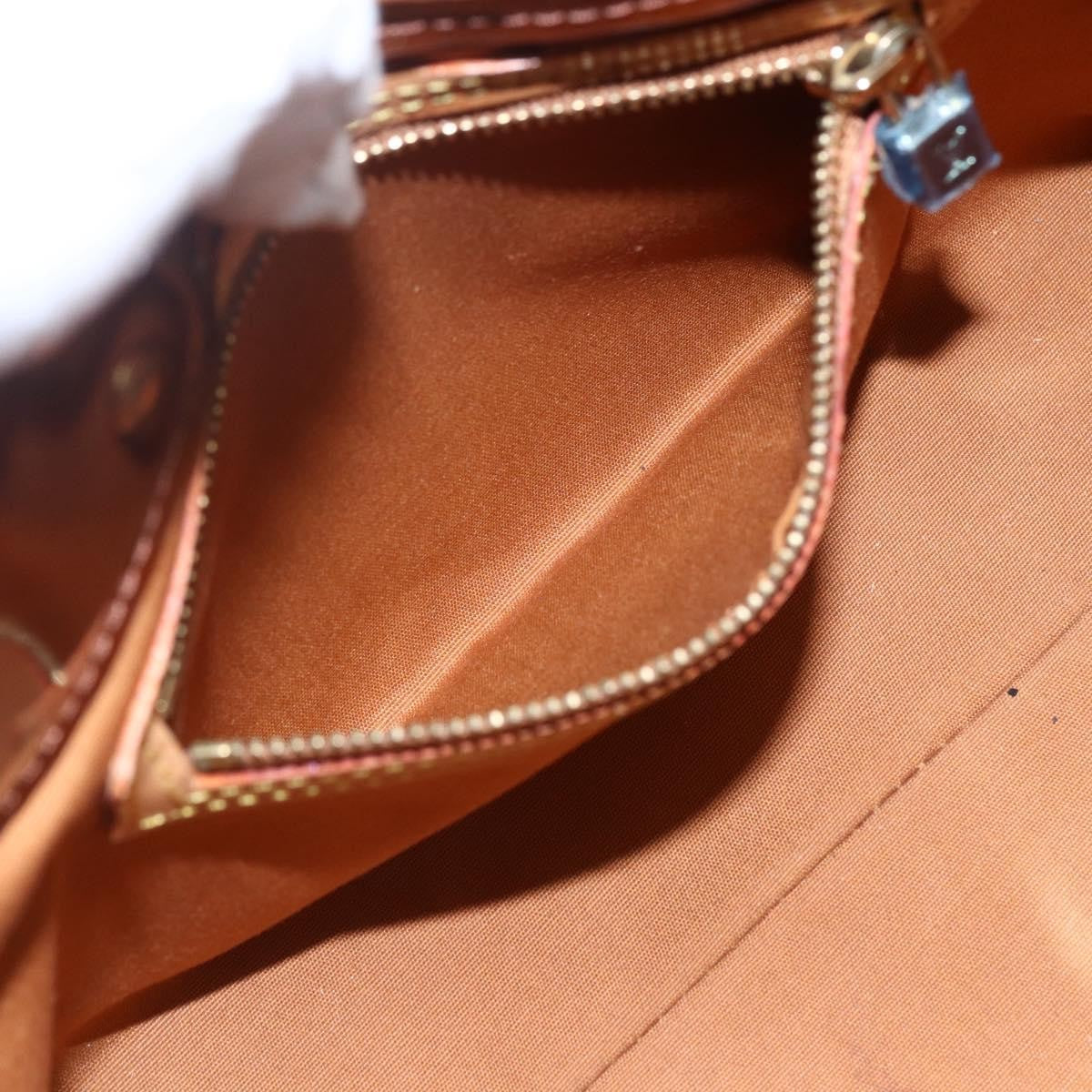 Louis Vuitton Reade Monogram Vernis, Brown, Patent Leather, Handbag