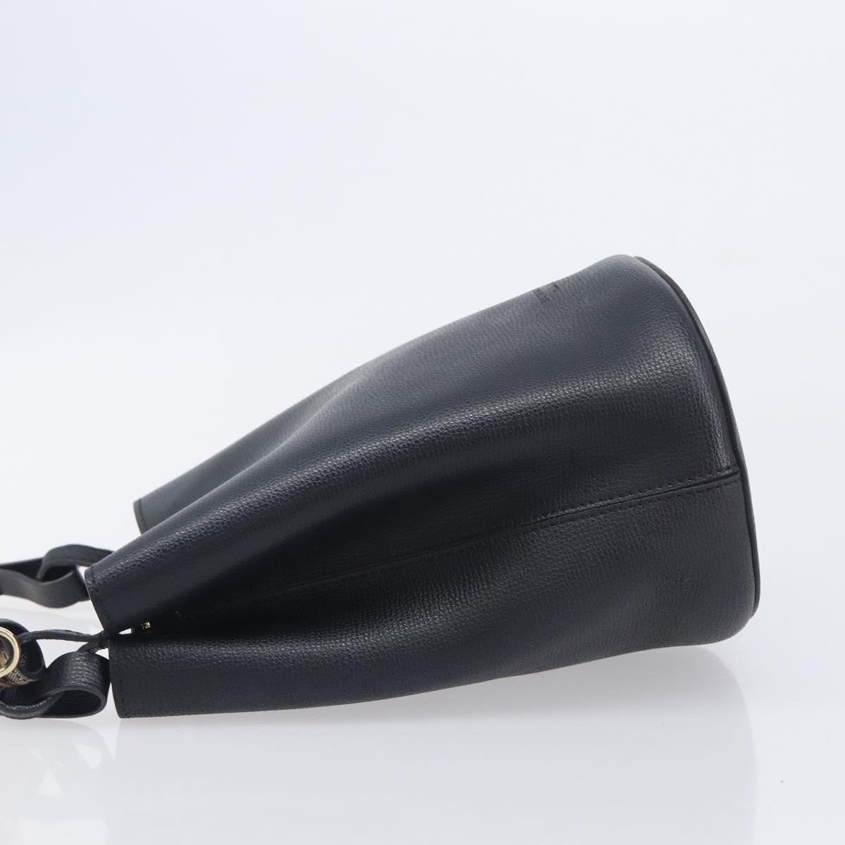 Burberry Lorne Bucket Leather, Black, Leather, Handbag
