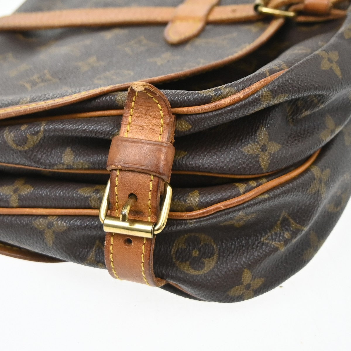 Louis Vuitton Saumur Monogram Canvas, Brown, Canvas, Shoulder Bag