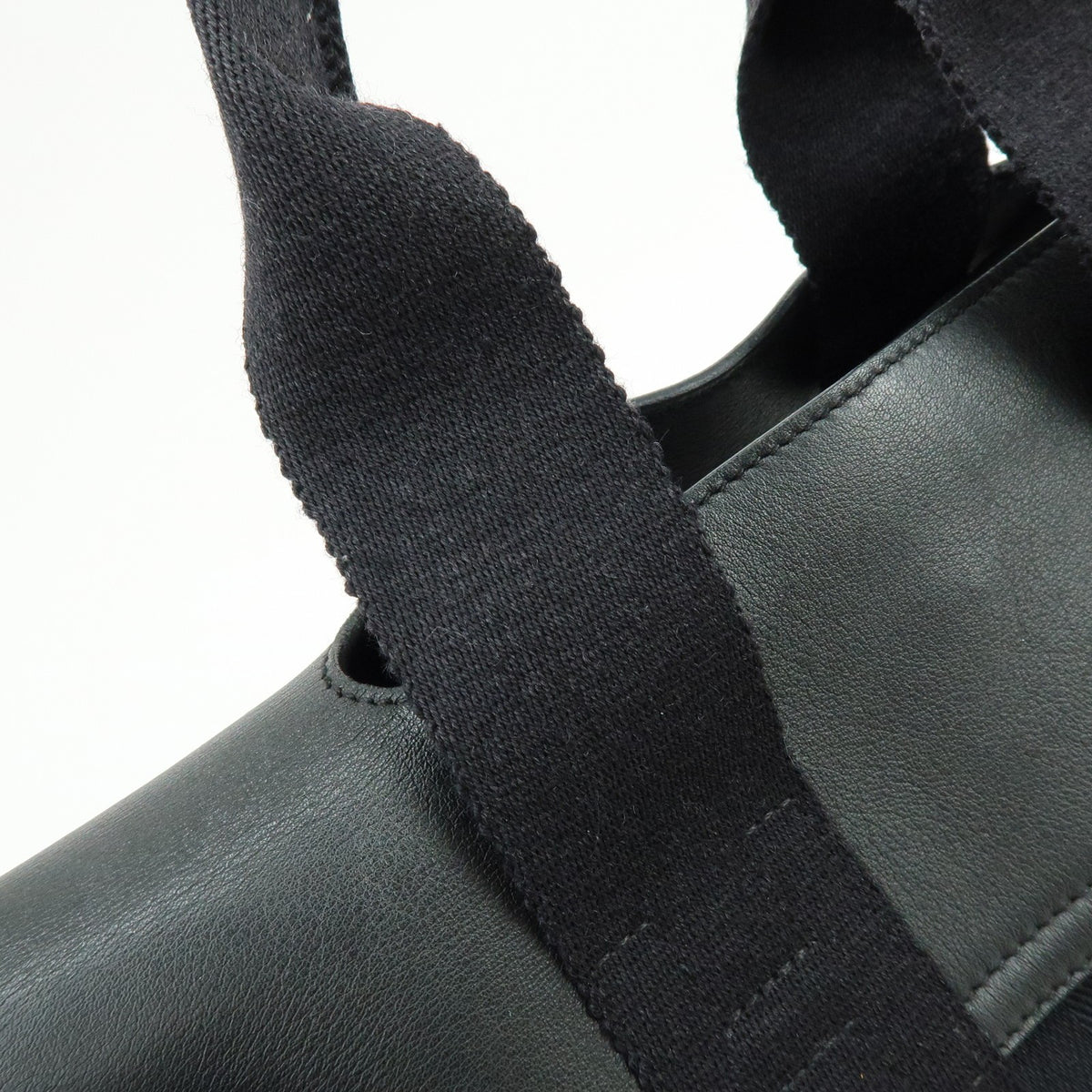 Hermes Valparaiso Toile and Leather, Black, Canvas, Handbag