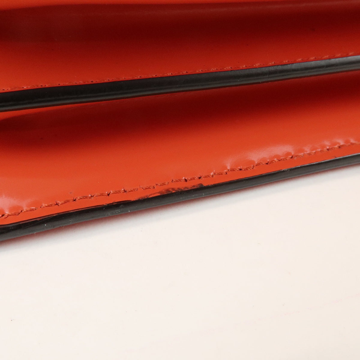 Gucci Interlocking Patent, Orange, Patent Leather, Shoulder Bag