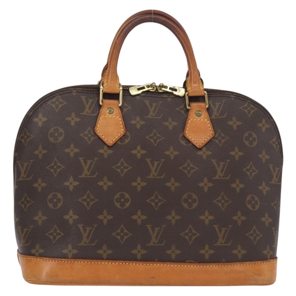 Louis Vuitton Alma Handbag Monogram Canvas, BROWN, CANVAS, Handbag