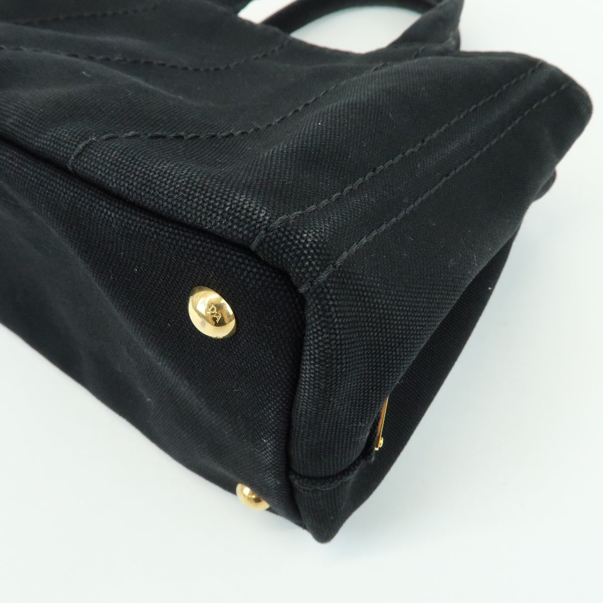 Prada Canapa Canvas, Black, Canvas, Tote Bag