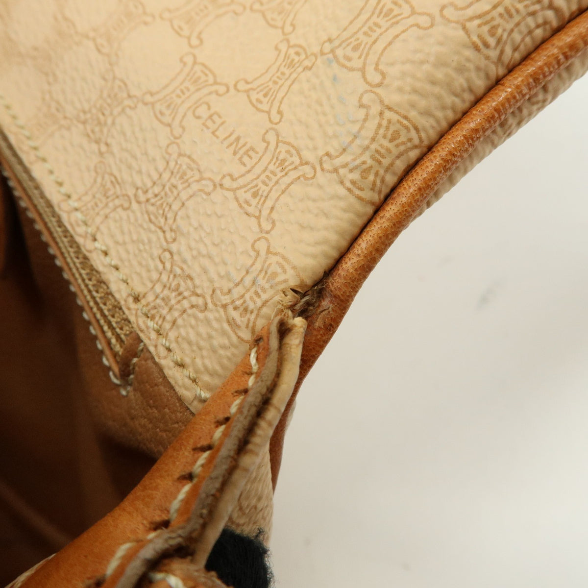 Celine Macadam Canvas and Leather, Beige, PVC, Tote Bag