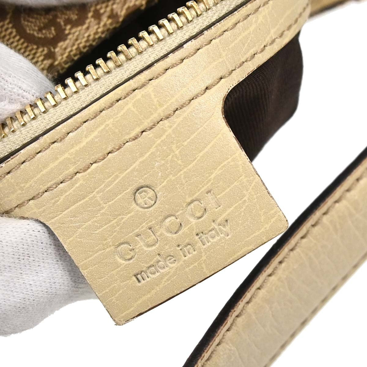 Gucci Horsebit Canvas, Beige, Canvas, Clutch