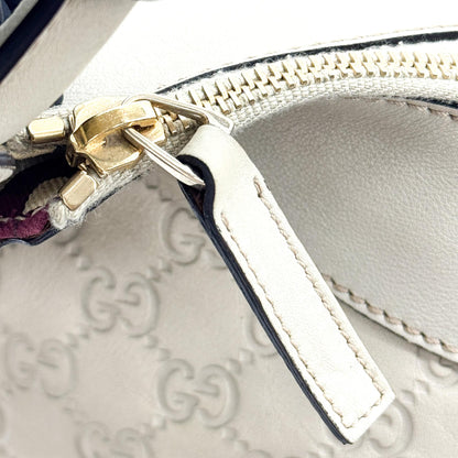 Gucci D Gold Hobo Guccissima Leather, Beige, Leather, Shoulder Bag
