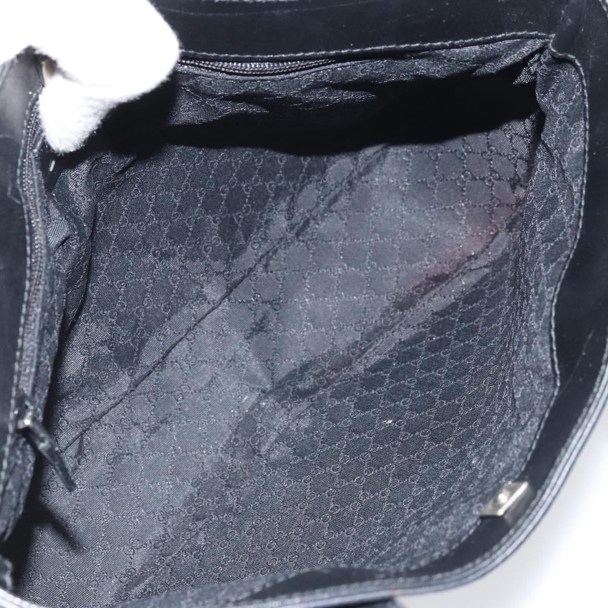 Gucci Vintage Web Tote Leather, Black, Leather, Tote Bag