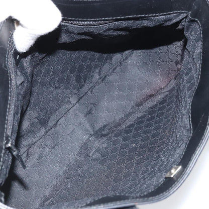 Gucci Vintage Web Tote Leather, Black, Leather, Tote Bag