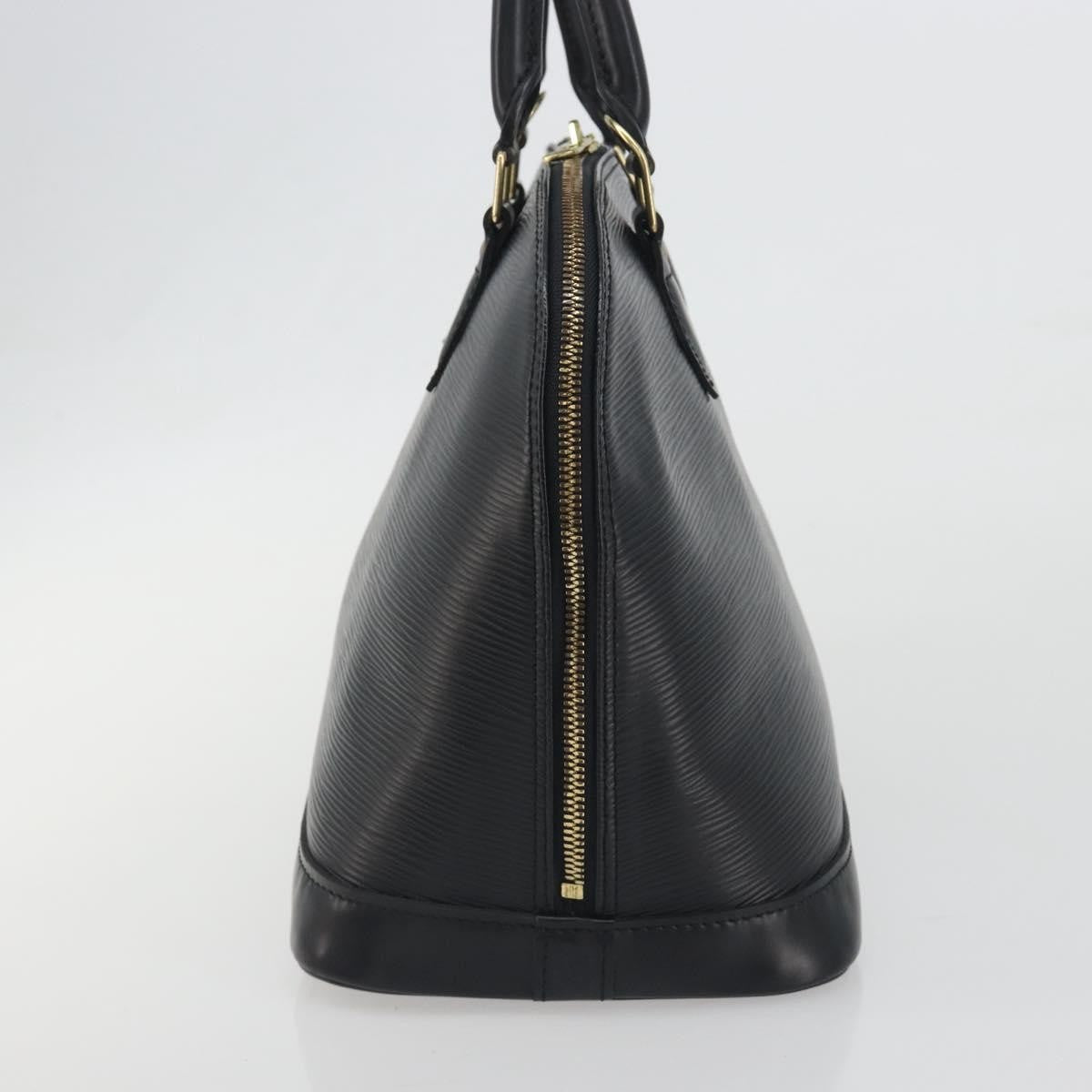 Louis Vuitton Alma Epi Leather, Black, Leather, Handbag