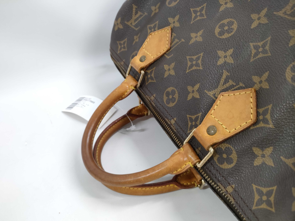 Louis Vuitton Speedy Handbag Monogram Canvas, BROWN, CANVAS, Handbag