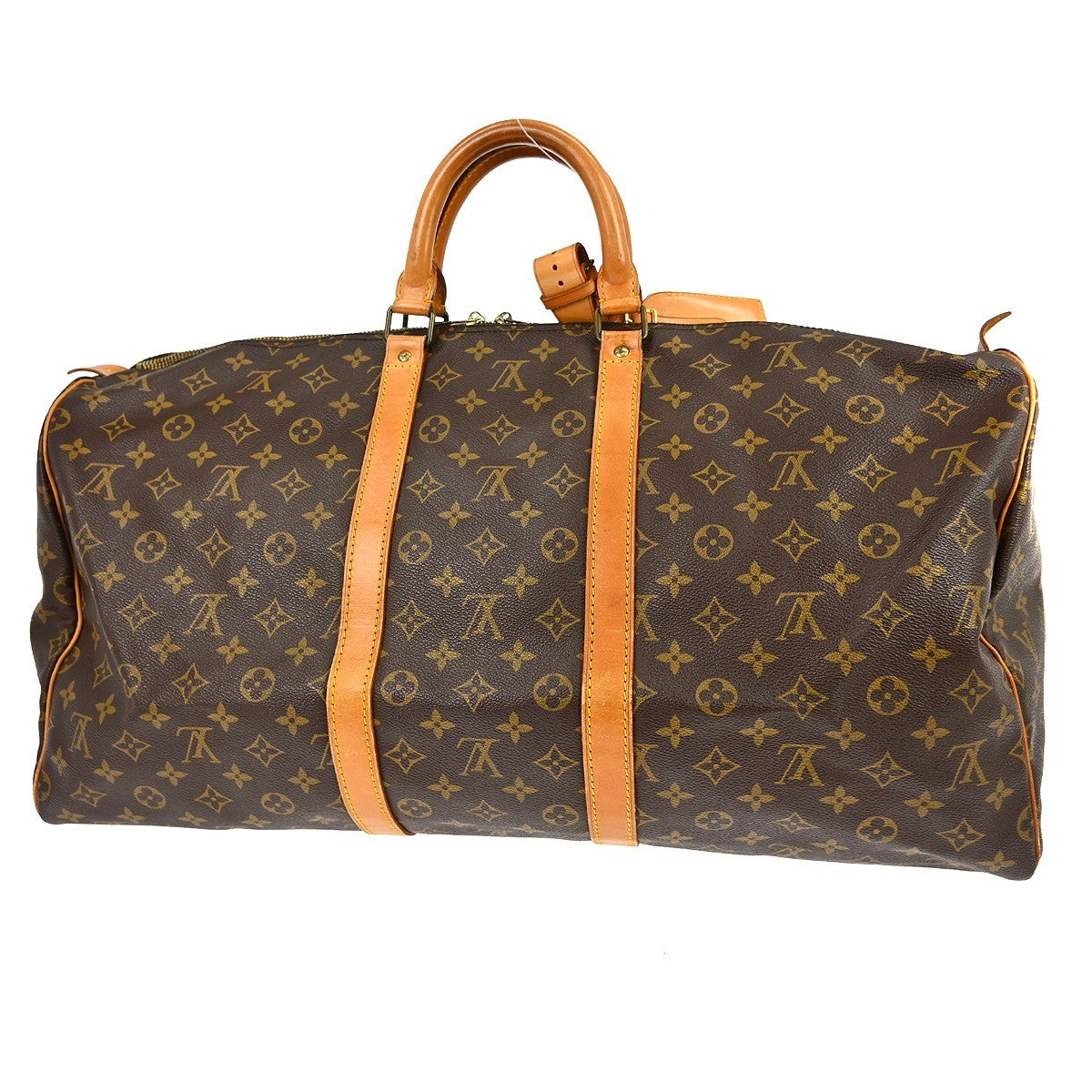 Louis Vuitton Keepall Monogram, Brown, Canvas, Travel Bag