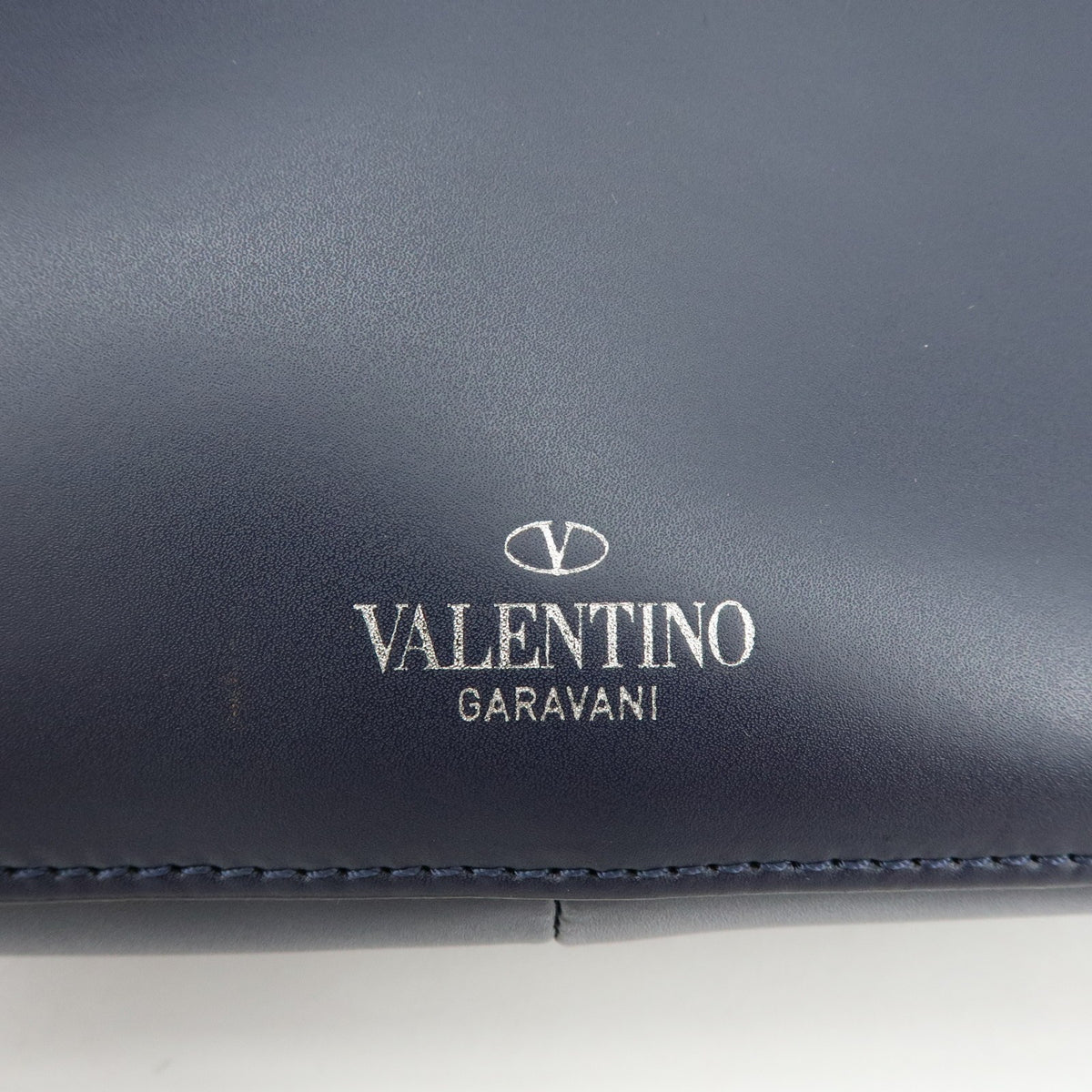 Valentino Garavani VLTN Hobo Printed Leather, Navy, Leather, Shoulder Bag