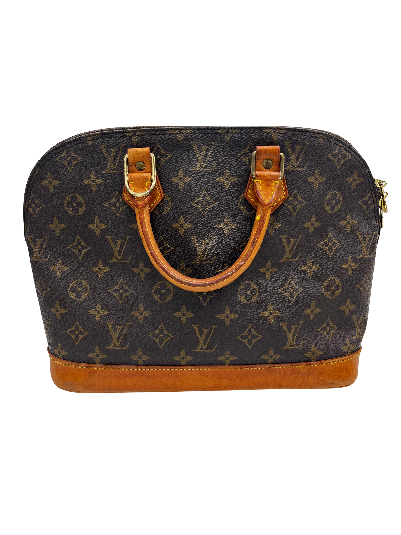 Louis Vuitton Alma Handbag Monogram Canvas, Brown, Canvas, Handbag