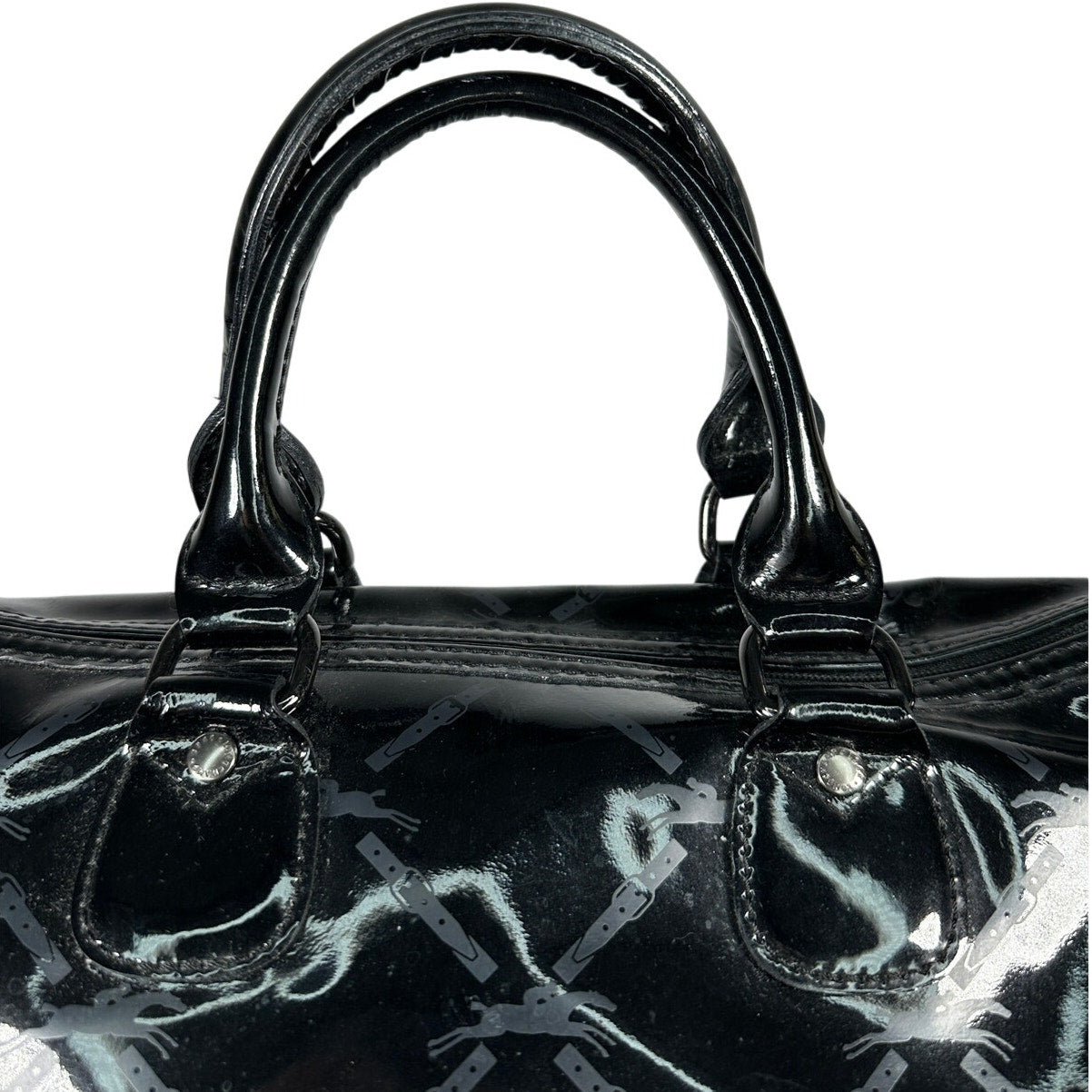 LONGCHAMP Boston Patent Leather Bag