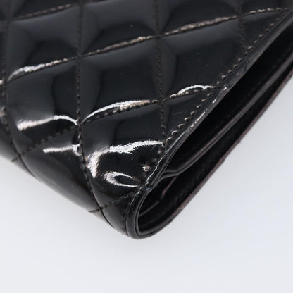Chanel Brilliant CC French Quilted Patent, Black, Patent Leather, Wallet