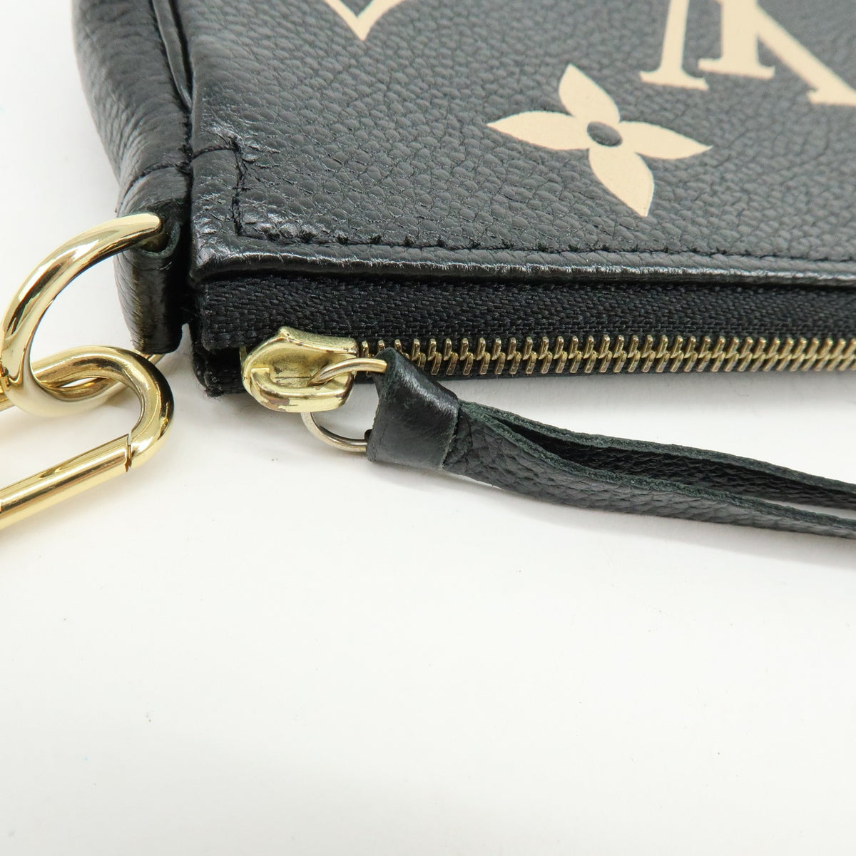 Louis Vuitton Pochette Accessoires Bicolor Monogram Empreinte Giant, Black, Leather, Clutch