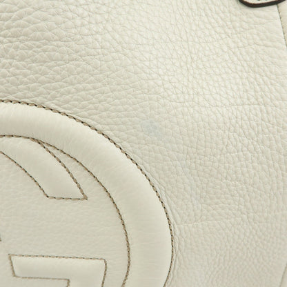 Gucci Soho Leather, Beige, Leather, Shoulder Bag