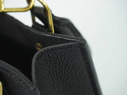 Louis Vuitton Petit Sac Plat Monogram Empreinte Giant, Black, Leather, Handbag