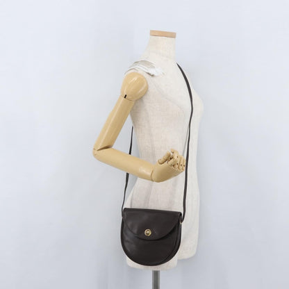 Christian Dior Vintage CD Logo Leather, Brown, Leather, Shoulder Bag
