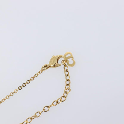 Christian Dior Logo Heart Pendant Metal, Gold, Metal, Necklace