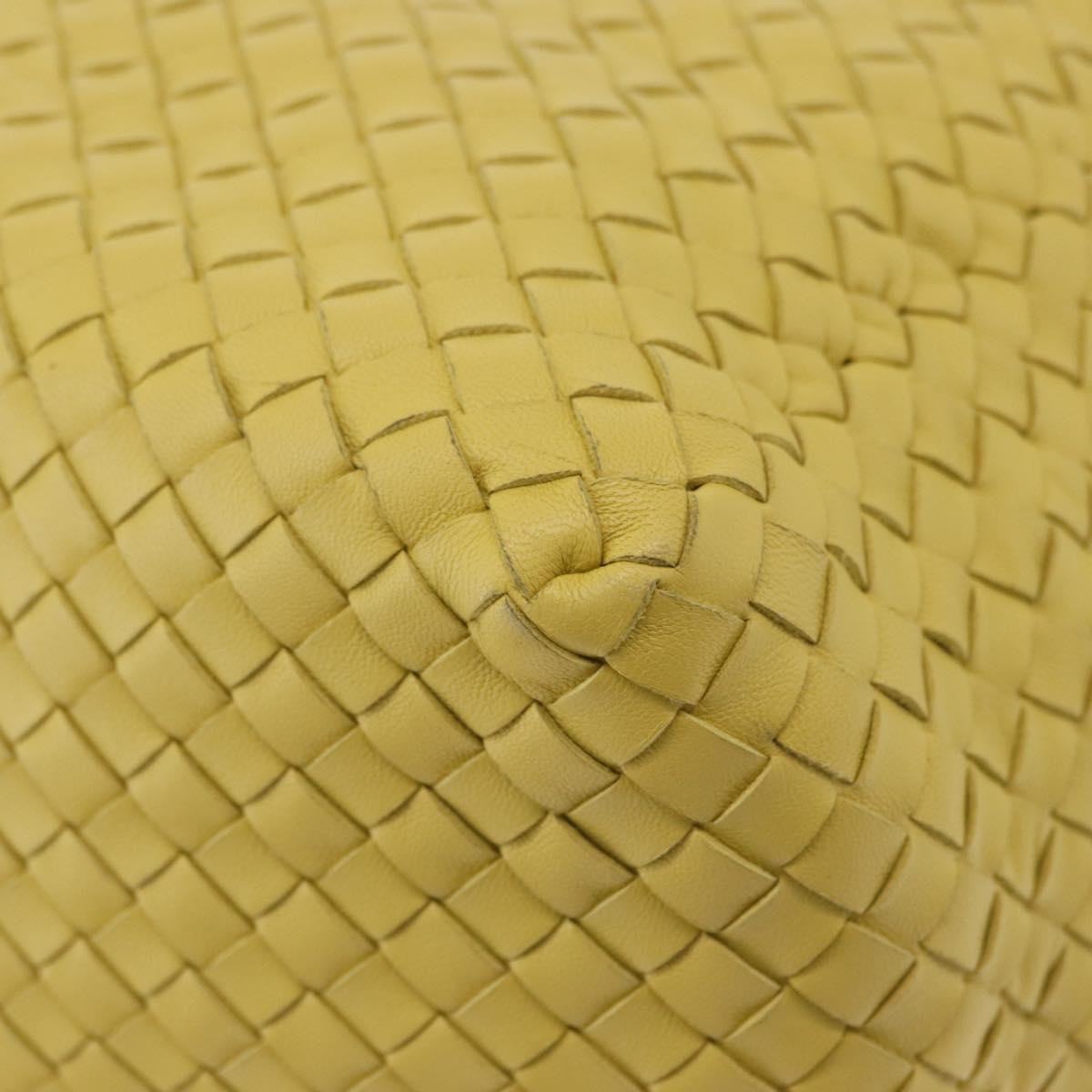 Bottega Veneta Zip Cube Messenger Intrecciato Nappa, Yellow, Leather, Shoulder Bag