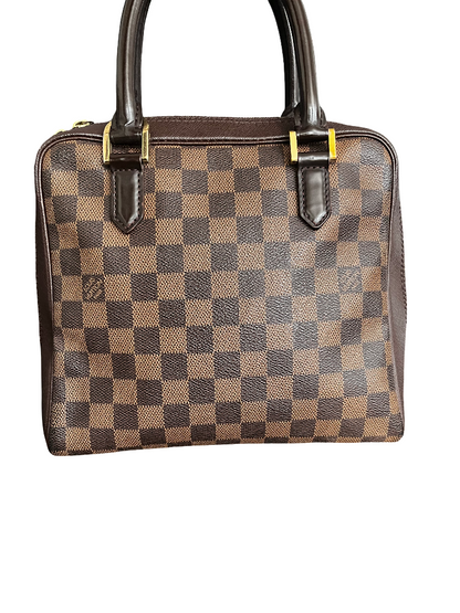 Louis Vuitton Brera Damier Ebene, Brown, Leather, Handbag