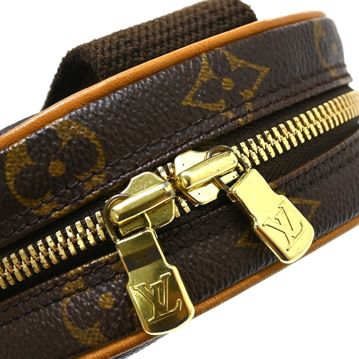 Louis Vuitton Pochette Gange Monogram Canvas, Brown, Canvas, Clutch
