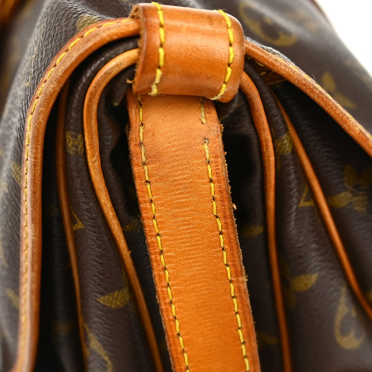 Louis Vuitton Saumur Monogram, Brown, Canvas, Shoulder Bag