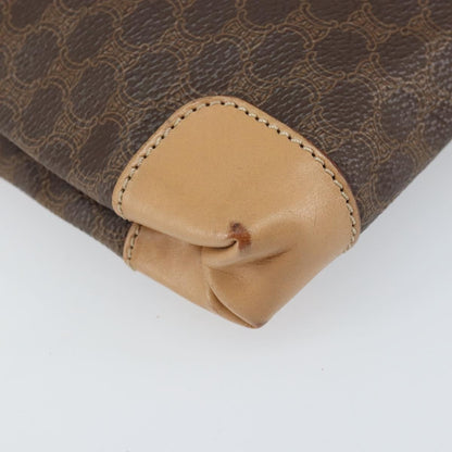 Celine Vintage Macadam Canvas and Leather, Brown, Canvas, Tote Bag