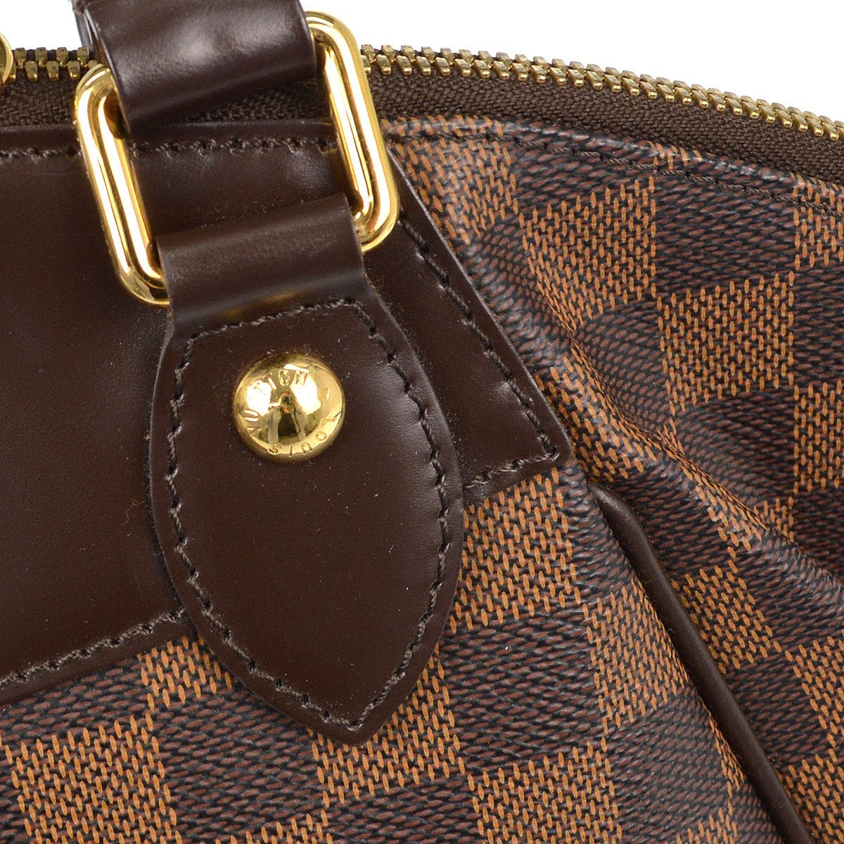 Louis Vuitton Verona Damier Ebene, Brown, Canvas, Handbag