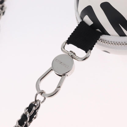 Chanel Coco Neige Zip Around Sunglasses Case with Chain Printed Leather, White, Leather, Sunglasses