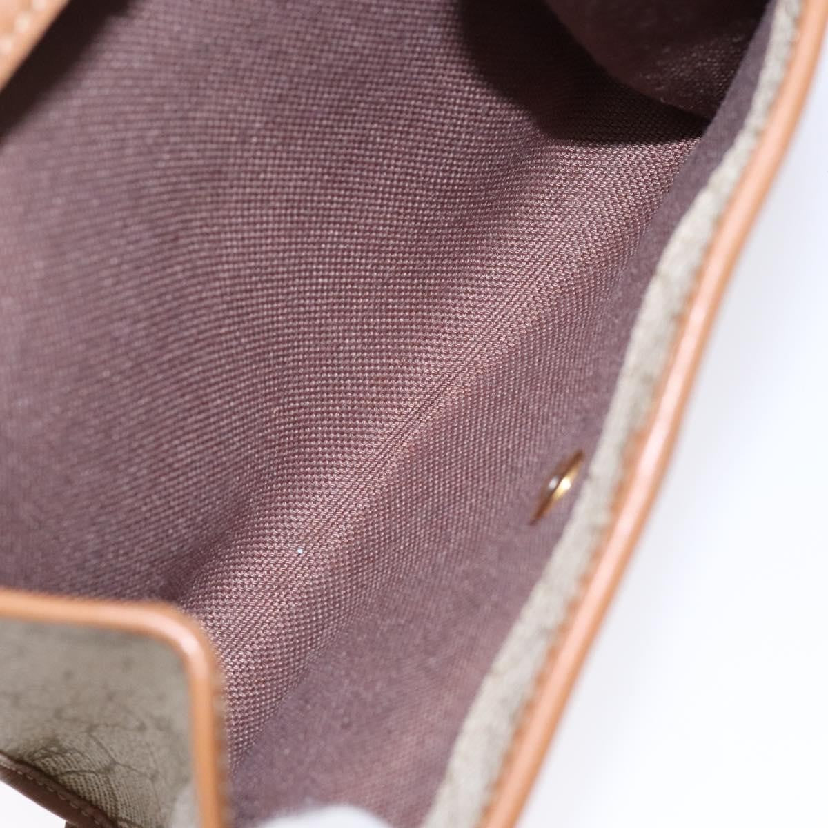 Christian Dior Vintage Honeycomb Flap Coated Canvas, Beige, PVC, Wallet