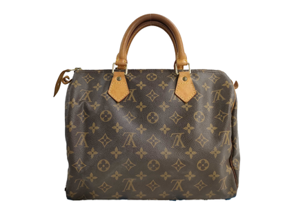 Louis Vuitton Speedy Handbag Monogram Canvas, BROWN, CANVAS, Handbag
