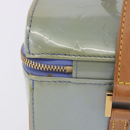 Louis Vuitton Sullivan Horizontal Monogram Vernis, Blue, Patent Leather, Handbag