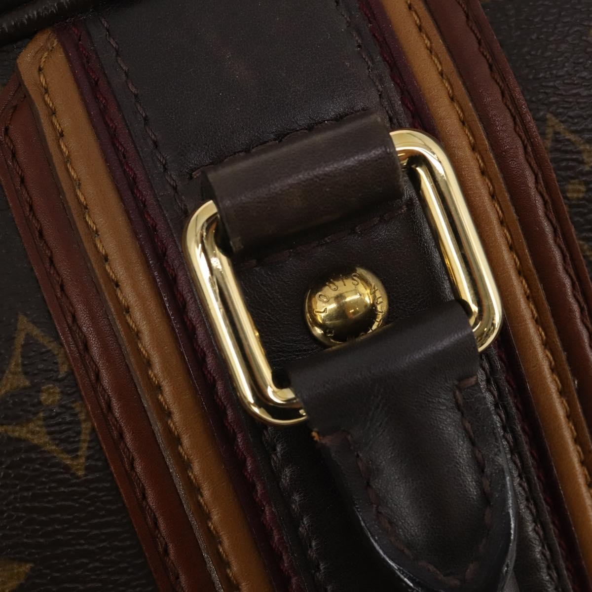 Louis Vuitton Bequia Porte Document Geant Monogram Canvas with Leather, Brown, Canvas, Briefcase